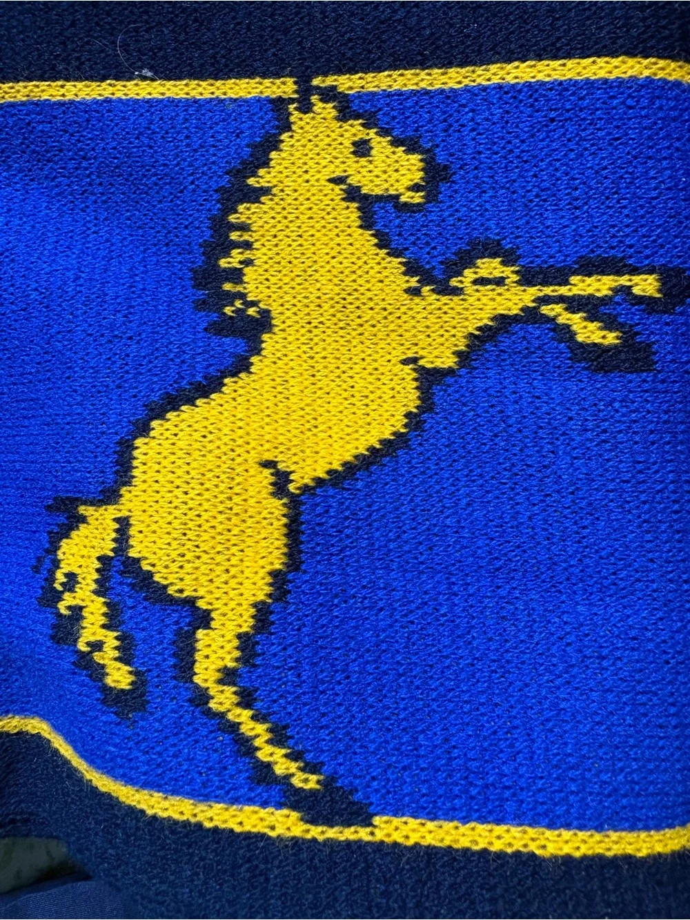 ACT BRUMBIES (Australian) Rugby Knit Scarf in Blue and Gold